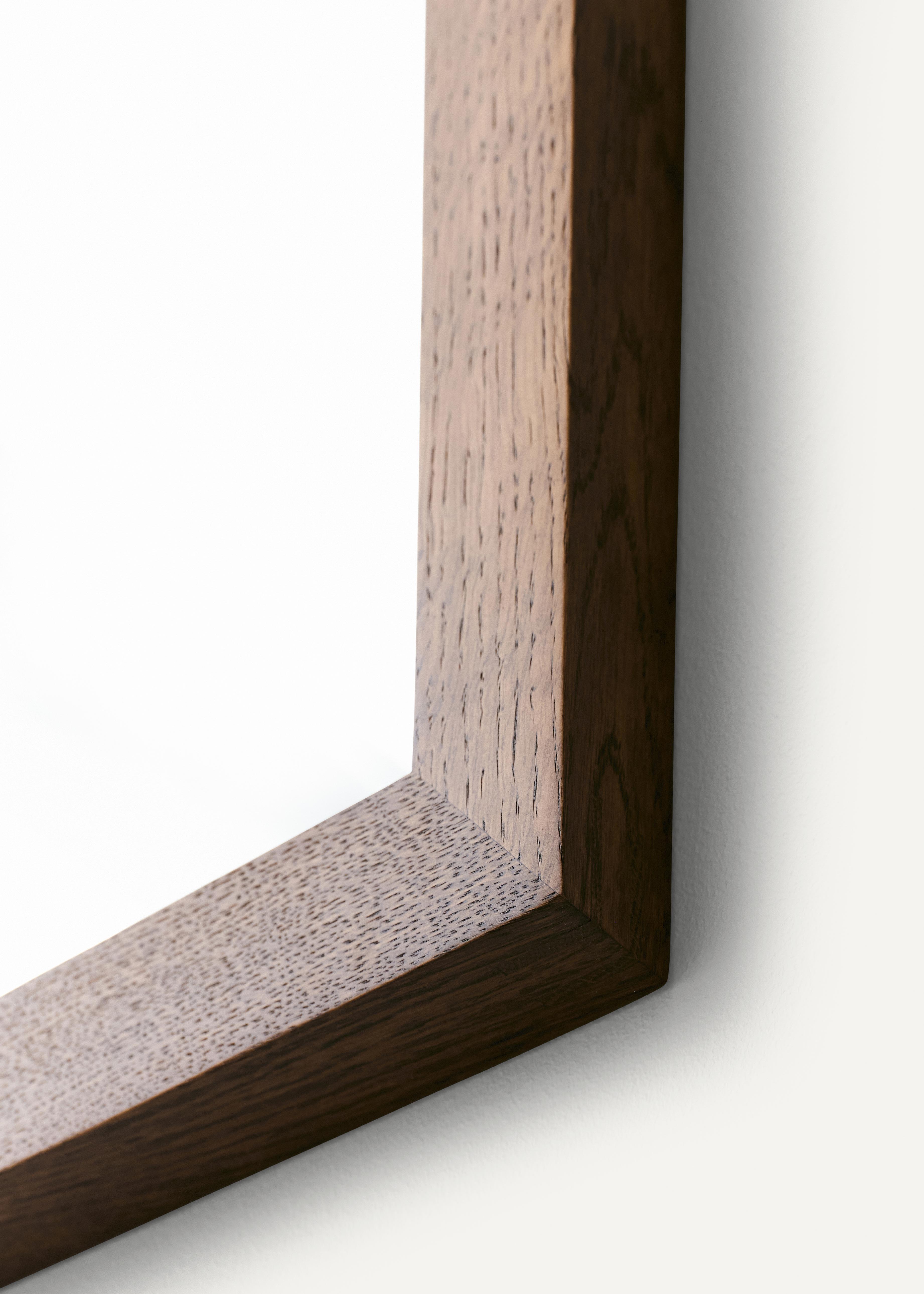 Square Mirror - Dark Oak